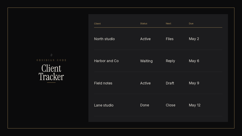 Client Tracker cover
