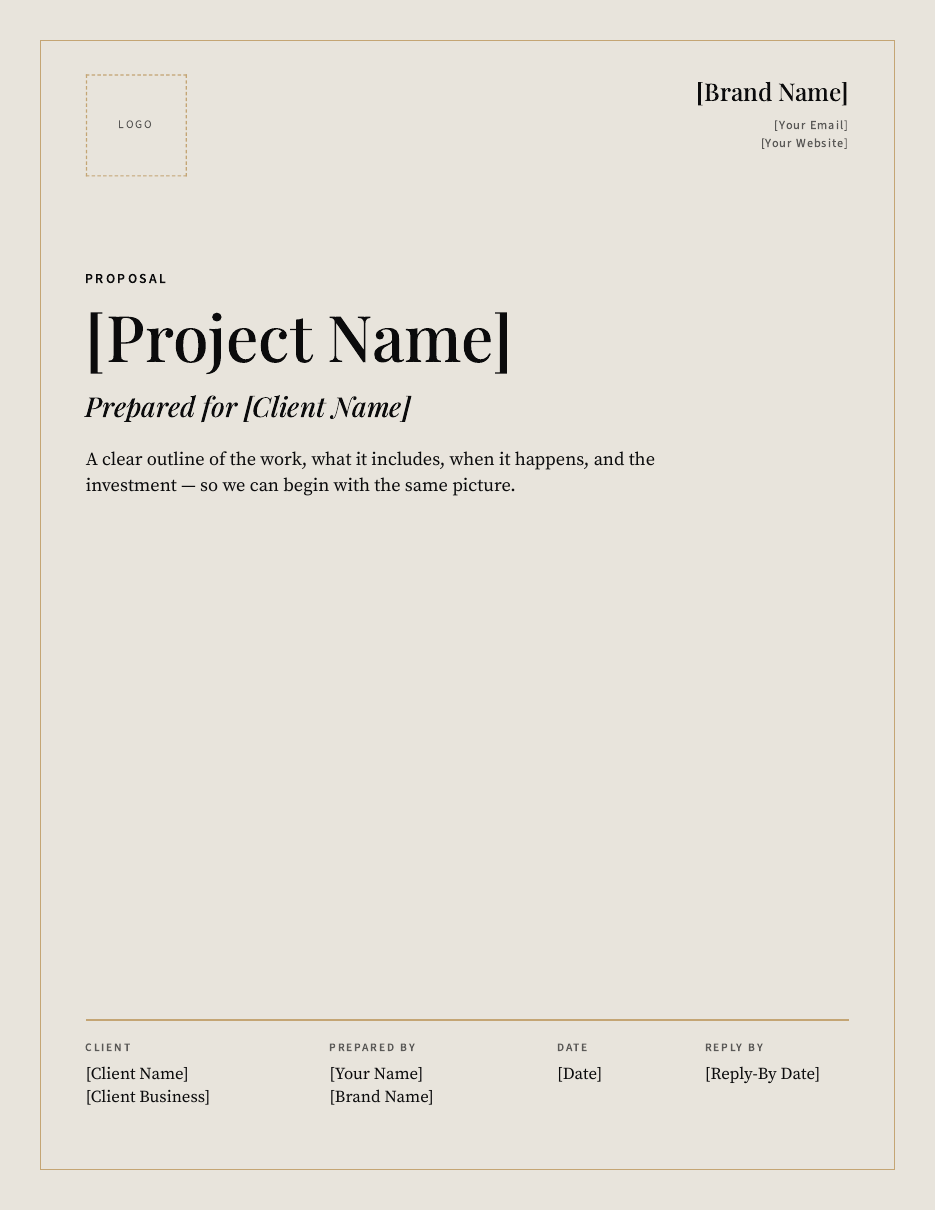 Proposal page preview