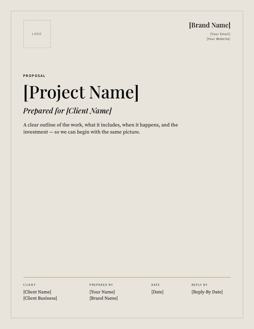 Proposal page preview